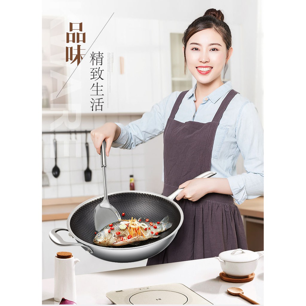 [TẶNG KHĂN LAU] Chảo Vân Đá Tổ Ong Sâu Lòng Chống Dính 32Cm, Dùng Cho Mọi Loại Bếp + Tặng Khăn Lau Đa Năng