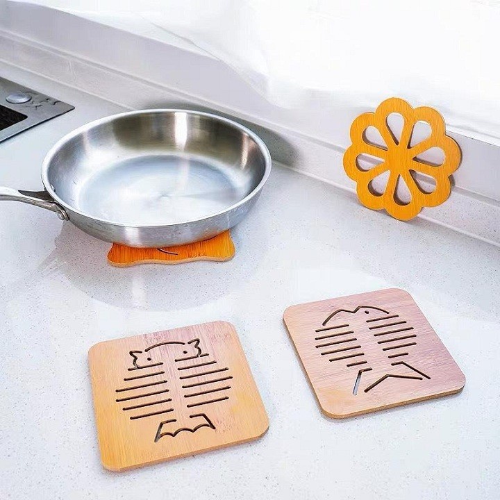 Miếng Lót Nồi Bát Đĩa Bằng Gỗ Sang Chảnh 14,5cm - 88036