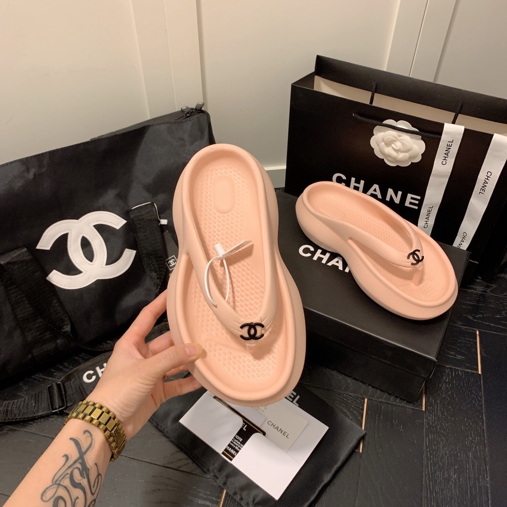 Mới Dép Xỏ Ngón In LOGO MINI Thời Trang Cho Nữ