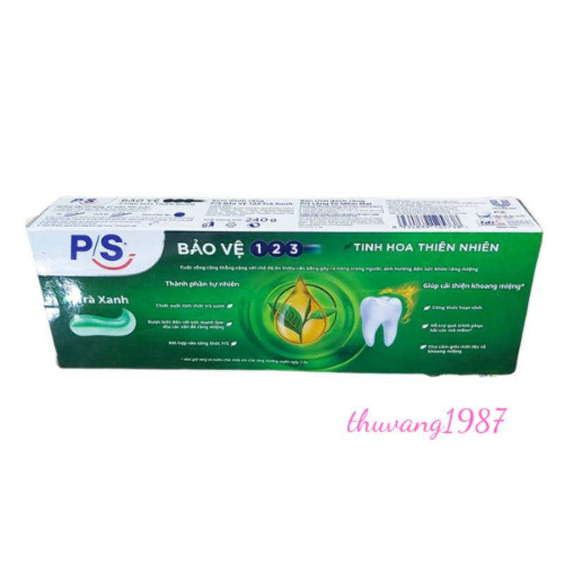 Kem đánh răng P/S bảo vệ 123 trà xanh 230g