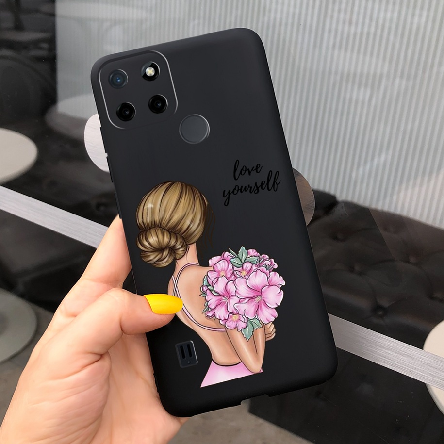 Ốp Điện Thoại Mềm In Hoa RMX3261 RMX3263 RMX3265 RMX3268 RMX3269 Realme C21Y