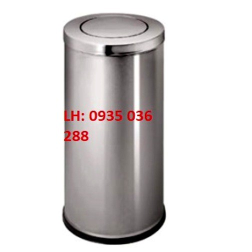 Thùng rác inox nắp lật Ø250 mm x600 mm