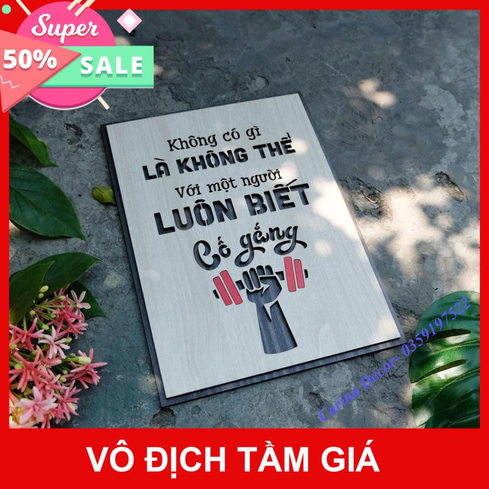 [Hàng cao cấp]- Tranh động lực- Không có gì là không thể với một người luôn biết cố gắng - Carina Decor