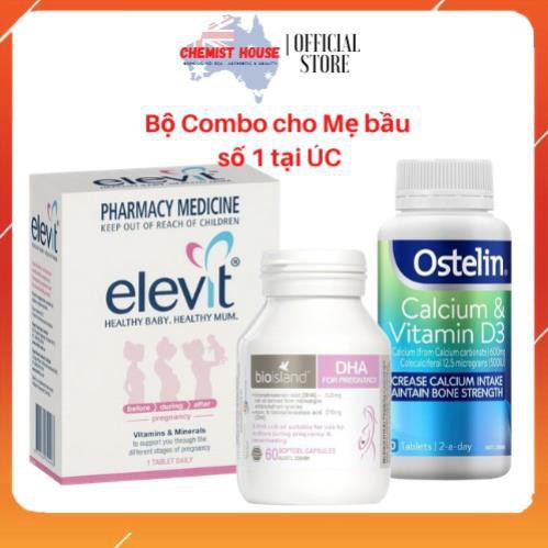 Combo Vitamin cho Mẹ Bầu (Elevit + DHA + Canxi)
