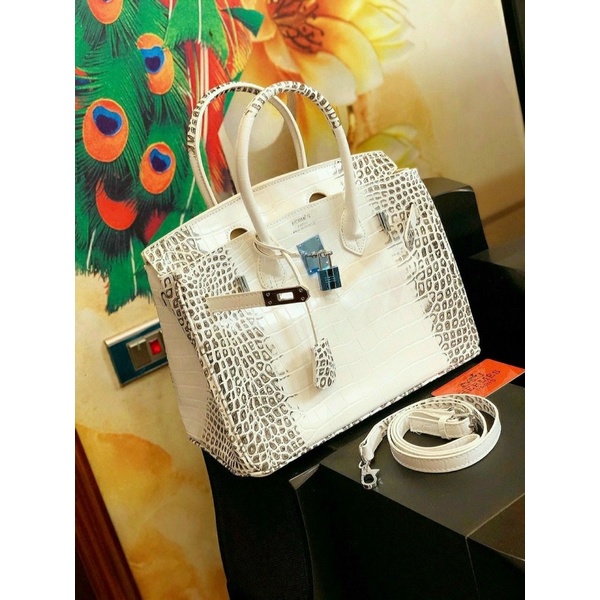 Túi H-M trắng bạch tạng cao cấp SZ 25