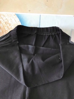 Quần bầu đáp dài chỉ chun lưng chất zip cotton