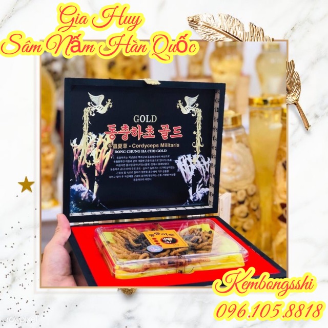 [SỈ TẬN GỐC] ĐÔNG TRÙNG HẠ THẢO HÀN QUỐC, HỘP GỖ 45gr
