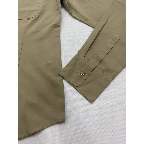 Áo sơ mi tay dài vải kate lụa mềm màu cafe Nino.maxx  - Thanh lý vnxk