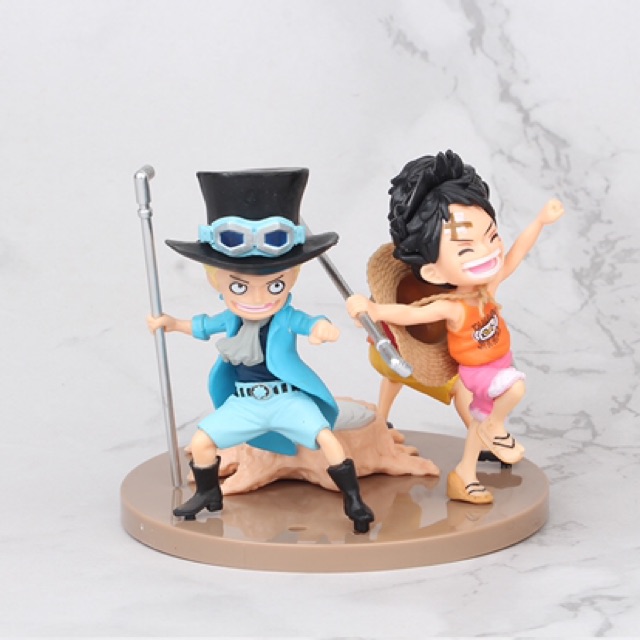 Mô Hình 3 Anh Em Luffy Ace &amp; Sabo  One Piece 10cm