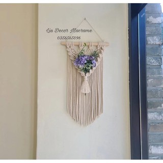 Macrame trang trí decor nhà cửa hàn quốc size 25x35cm