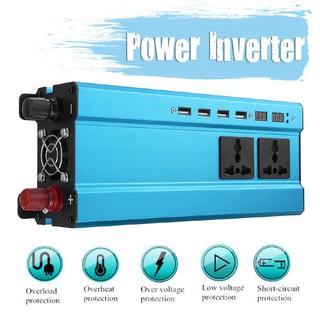 Bộ Chuyển Đổi Năng Lượng Mặt Trời 5000W Từ 12V / 24V Dc Sang 110V / 220V Ac 4 Cổng Usb