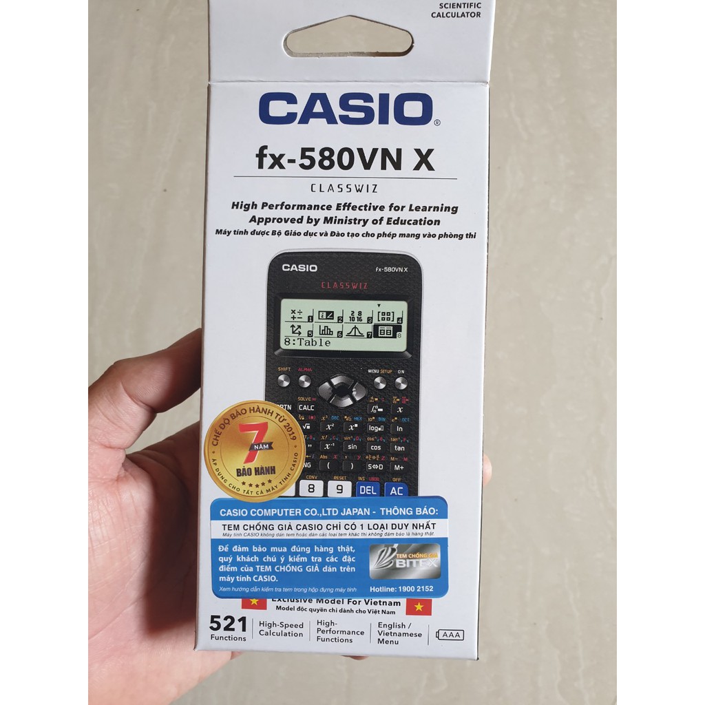 Máy Tính Casio FX 580 VN X - FX 570 VN PLUS ( Chính hãng ) - Bảo hành chính hãng 7 năm