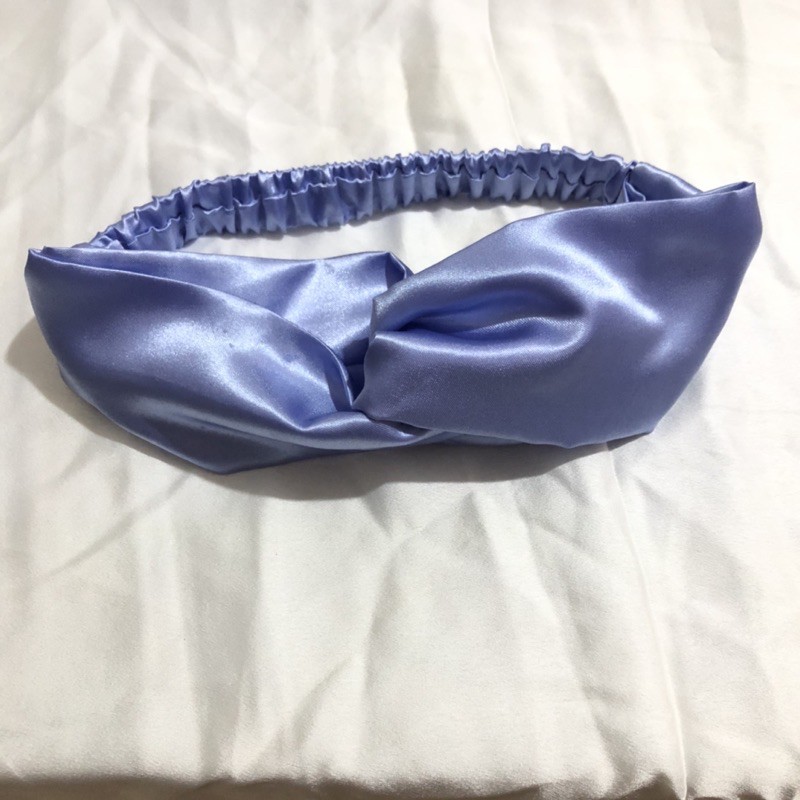 Băng đô màu trơn vải bóng