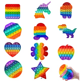 Đồ chơi giải trí Pop it giúp giảm căng thẳng hiệu quả cho người lớn trẻ em, Pop it fidget toy nhiều mẫu