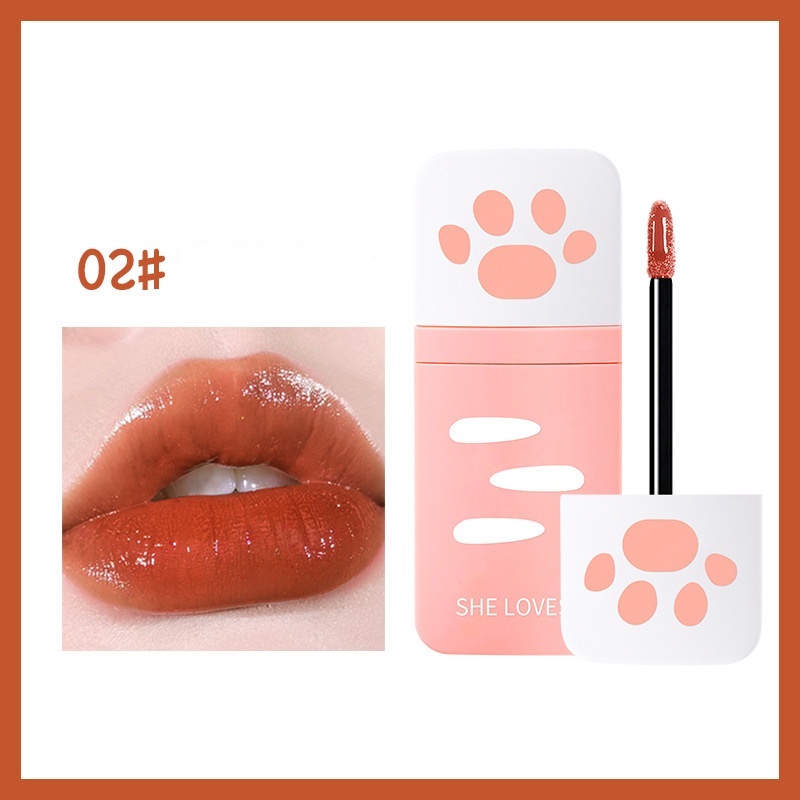 Son Môi Màu Bóng Hình Móng Mèo Màu Macaron Chống Thấm Nước Sheloves
