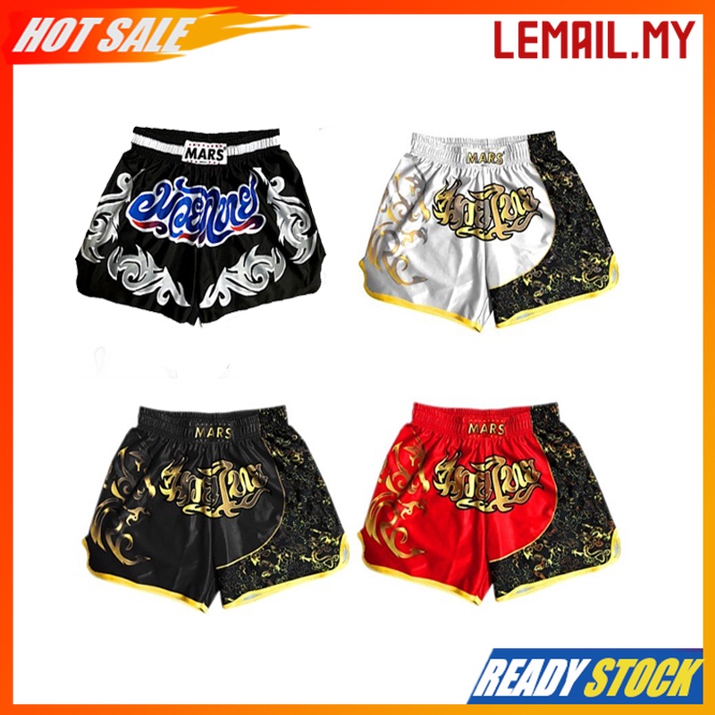 Quần short tập boxing/Muay Thái phối màu thời trang