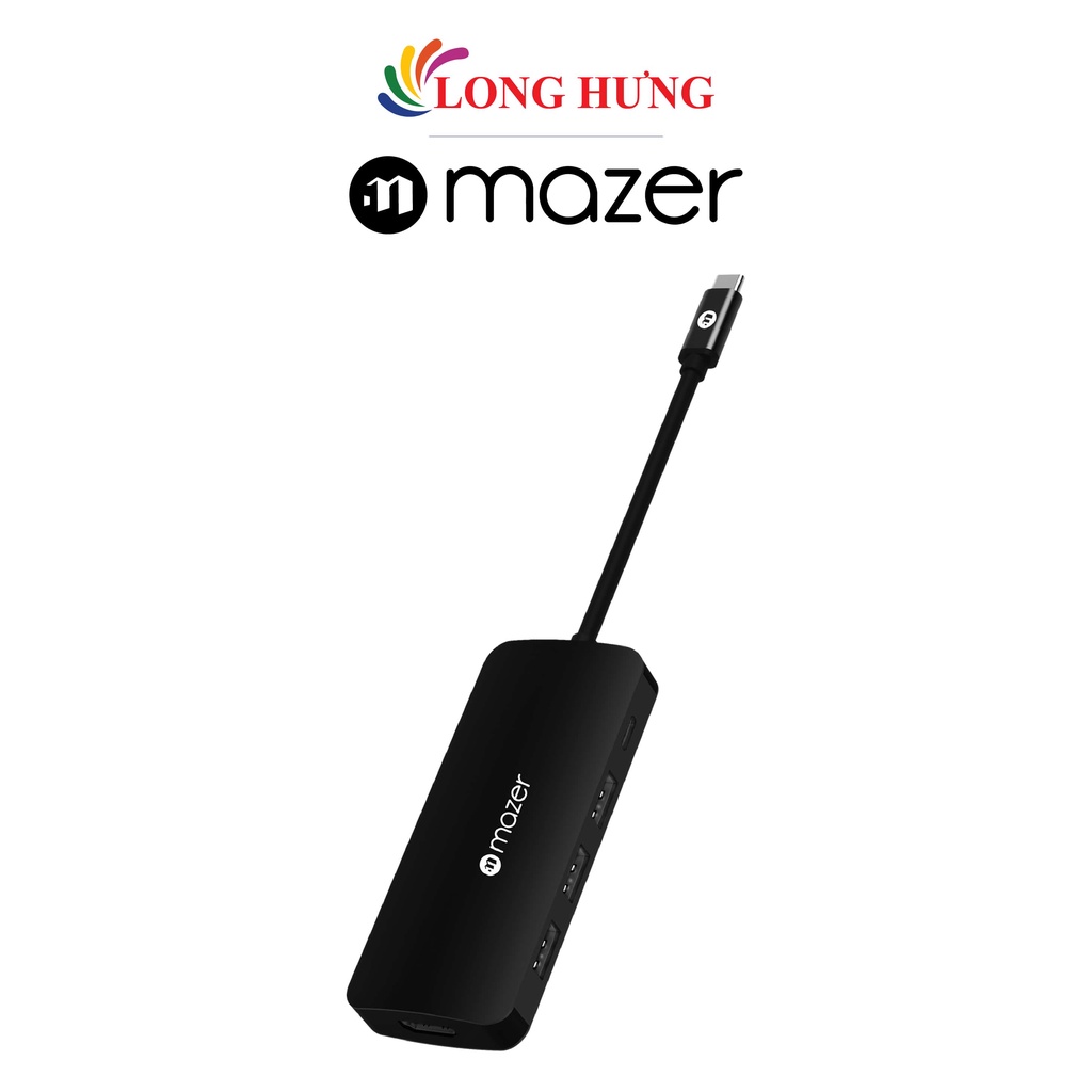 Cổng chuyển đổi Mazer Type-C Multiport 5-in-1 Adapter M-UC2MULTI4050 - Hàng chính hãng