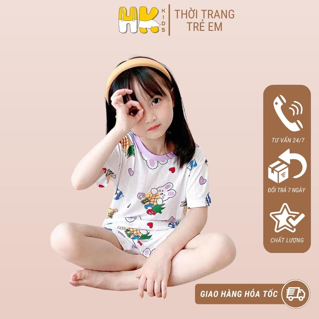 Bộ quần áo cộc tay cho bé HK KIDS, chất cotton sợi tre lưới mềm mịn, thông thoáng, thấm hút mồ hôi tốt (mẫu 15-20)