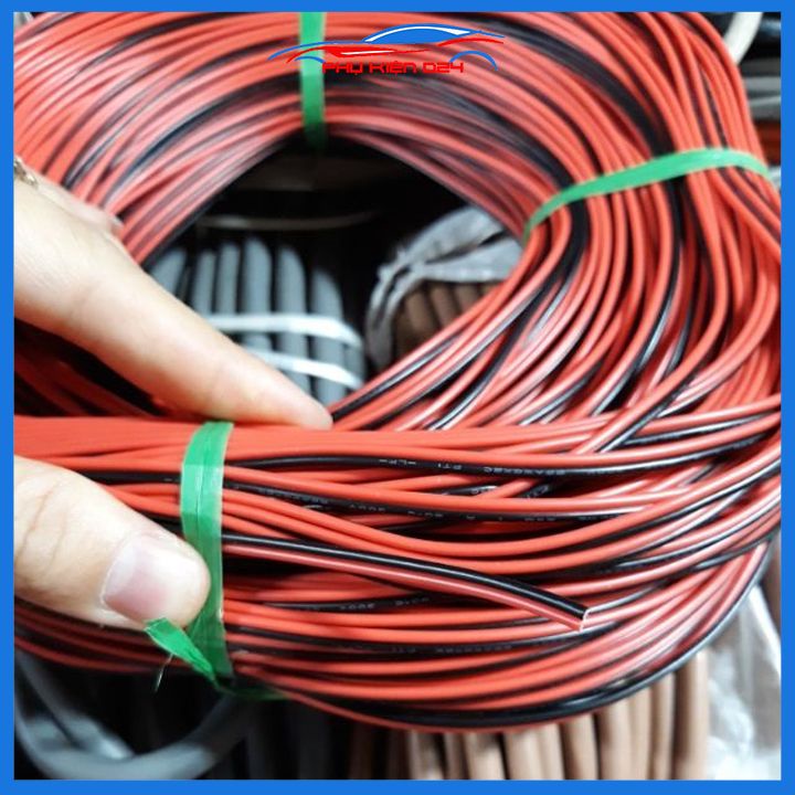 Cuộn 100 mét dây điện đôi đen đỏ đủ loại 18AWG-20AWG-22AWG-26AWG