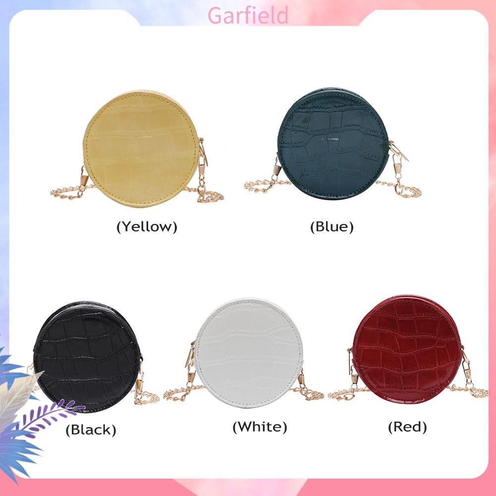 Túi da PU hình tròn mini màu trơn thời trang sành điệu cho nữ | BigBuy360 - bigbuy360.vn