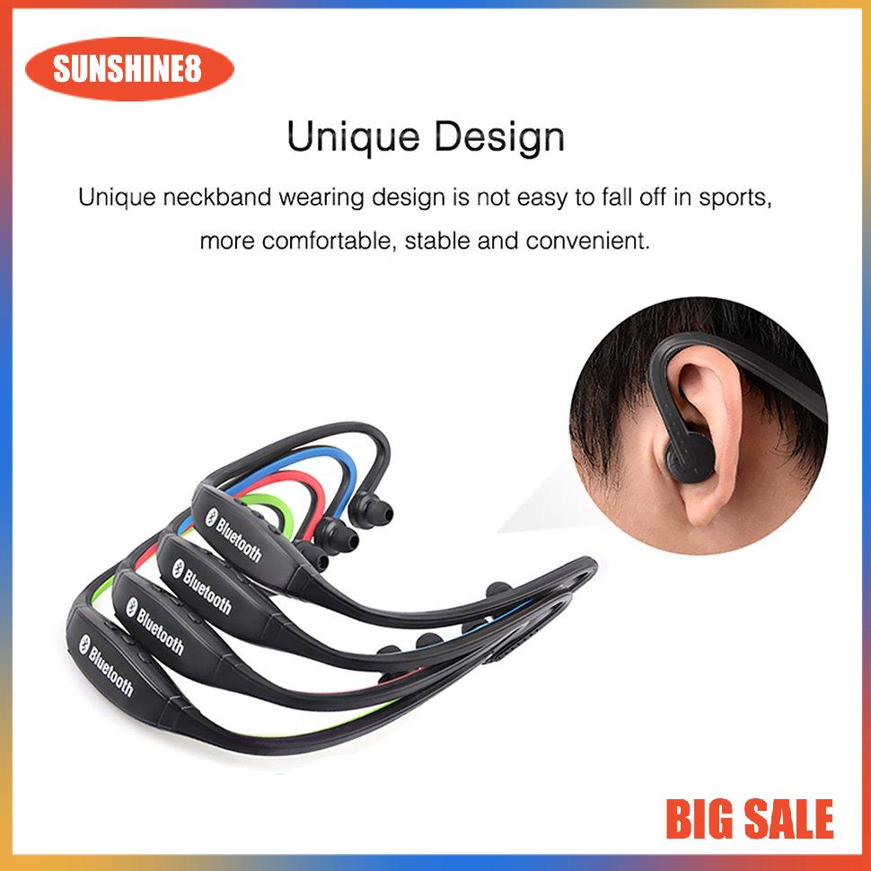 【SUN】S9 Wirelee Earphones Lightweight Earphones With FM Radio For Smartphone