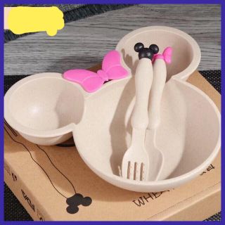 Bộ bát ăn dặm chất liệu làm từ lúa mạch kèm thìa