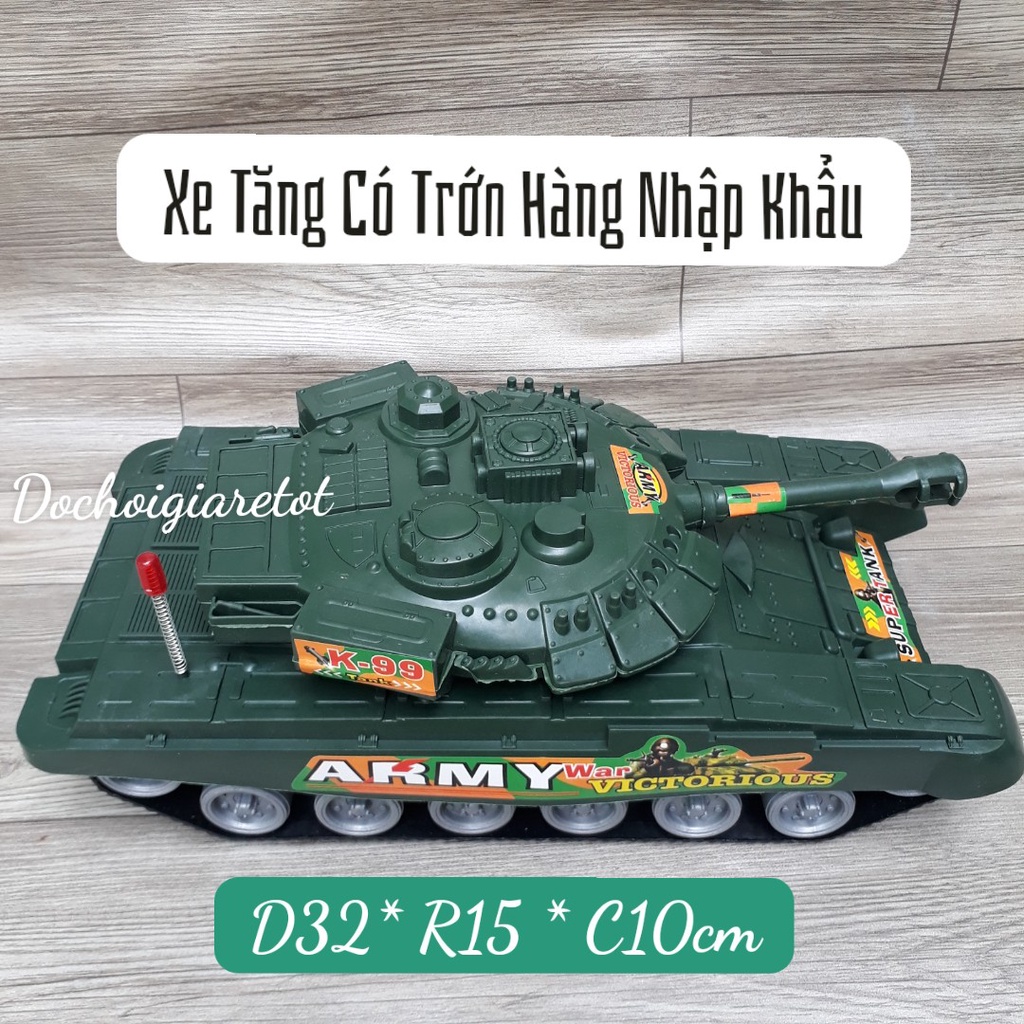 Đồ Chơi Xe Tăng Quân Sự Có Trớn Cỡ Lớn Cho Bé Con