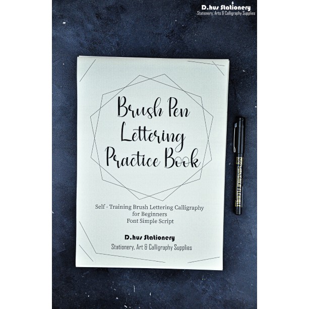 Bộ giấy luyện chữ Calligraphy/Brush Lettering (Workbook for Beginners) - Ngòi Fude Brush Tips (Pentel, Baoke S22)