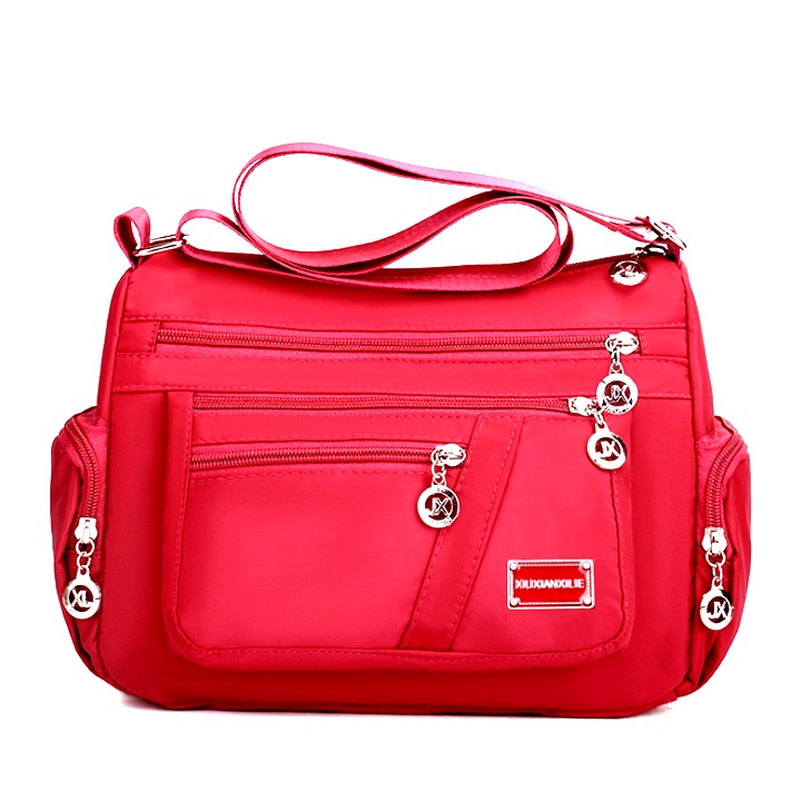 Túi đeo chéo nữ vải dù nhiều ngăn chống nước phong cách Hàn Quốc Size 25cm TUI-48
