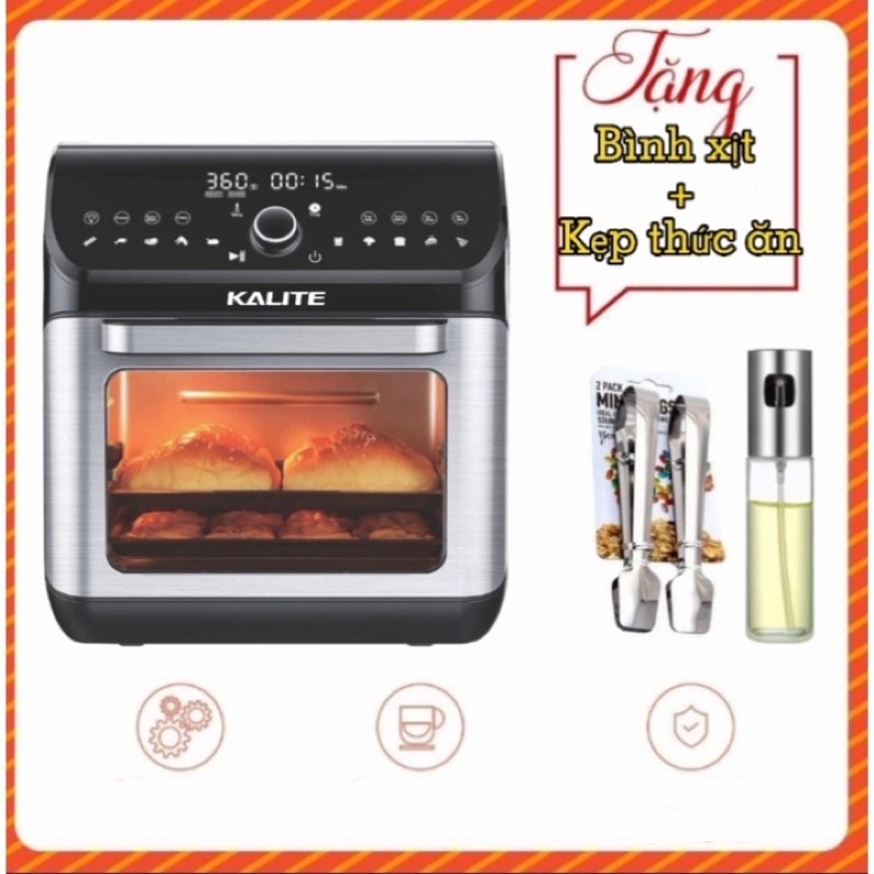 Nồi chiên không dầu KALITE KL1200 -Hàng chính hãng tặng 1 kẹp thức ăn và 1 bình xịt dầu