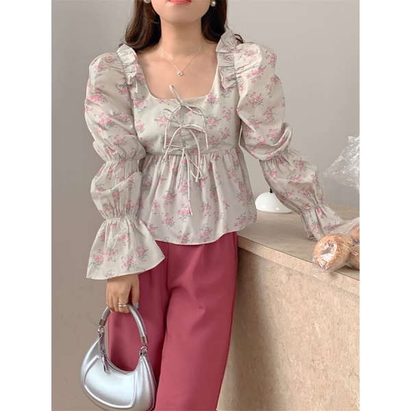 Áo babydoll dài tay