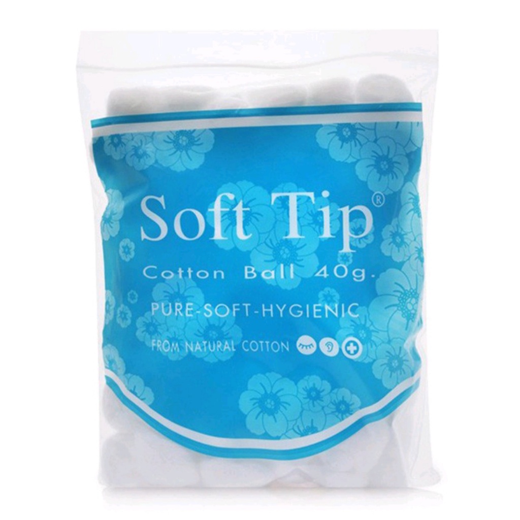 Bông gòn đút tai cho mẹ sau sinh Softtip - Bông viên tròn Soft tip, dùng trong y tế, nút nhét lỗ tai, trang điểm