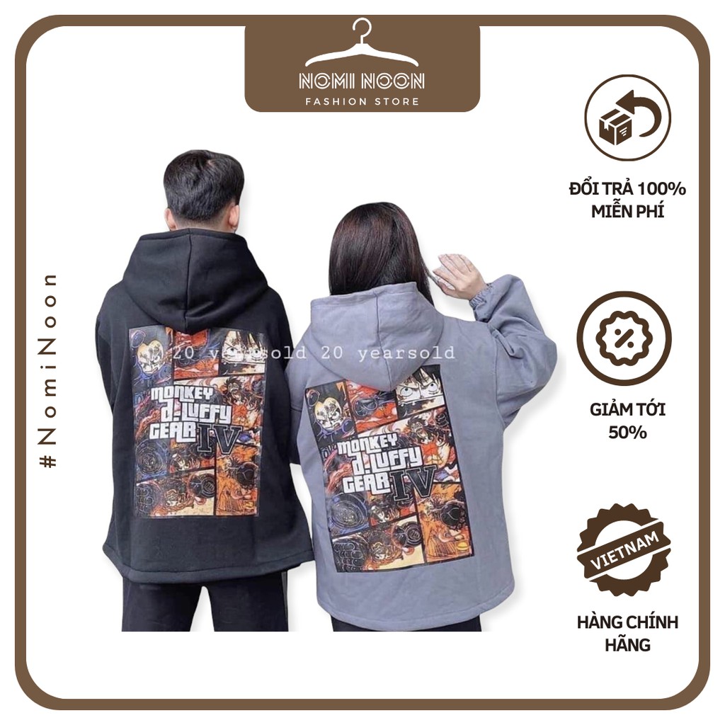 Áo Khoác Nỉ Unisex Nam Nữ Monkey Truyện Tranh 3D Mẫu Mới Update - Nomi Noon - 665