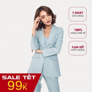 Set vest blazer nữ Merly MAIIMER dáng ôm