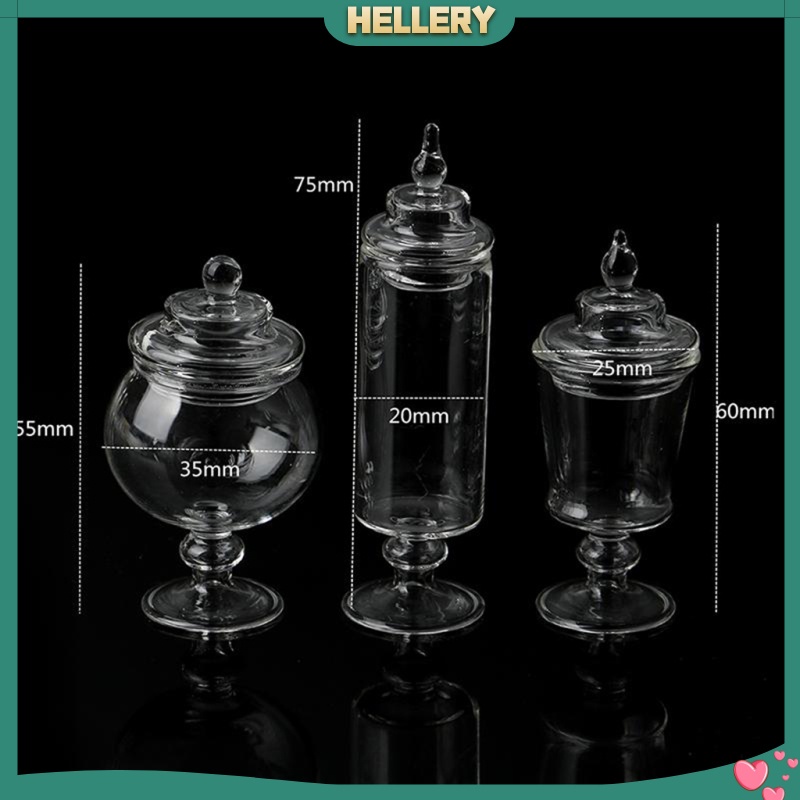 Lọ thủy tinh đựng kẹo tỉ lệ 1/12 cho nhà búp bê