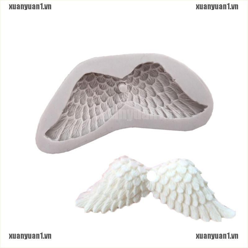 [XUANYUAN1] Khuôn Silicone Làm Bánh Hình Đôi Cánh Thiên Thần