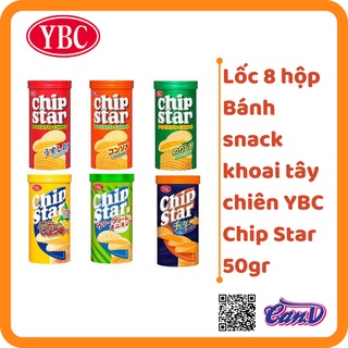 ( Bán sỉ ) Lốc 8 hộp Bánh snack khoai tây Chip Star YBC 50gr