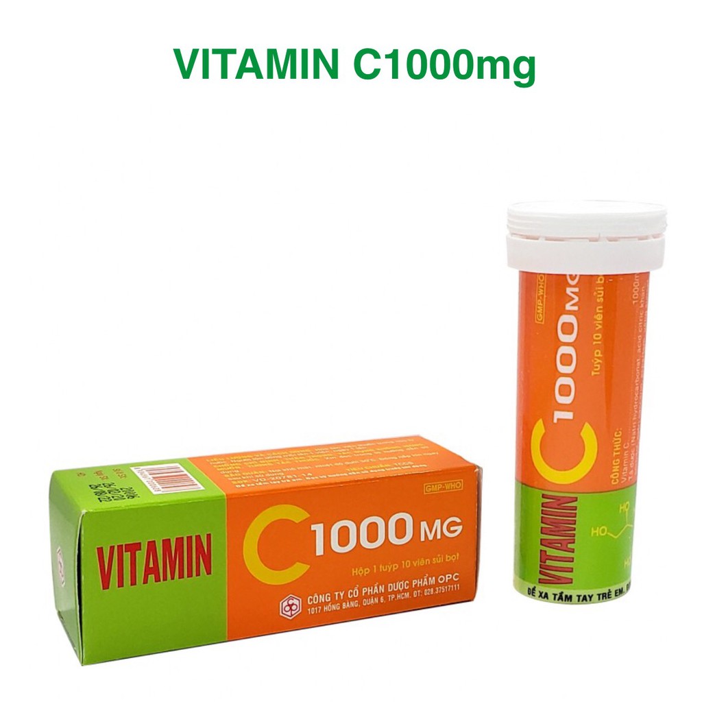 Vitamin C sủi tăng đề kháng OPC 1000mg (10 viên) - Amipharma