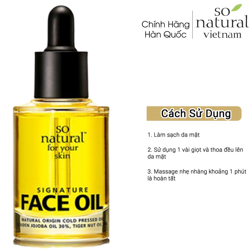 Dầu Dưỡng Ẩm Da Mặt Signature Face Oil So Natural 30ml