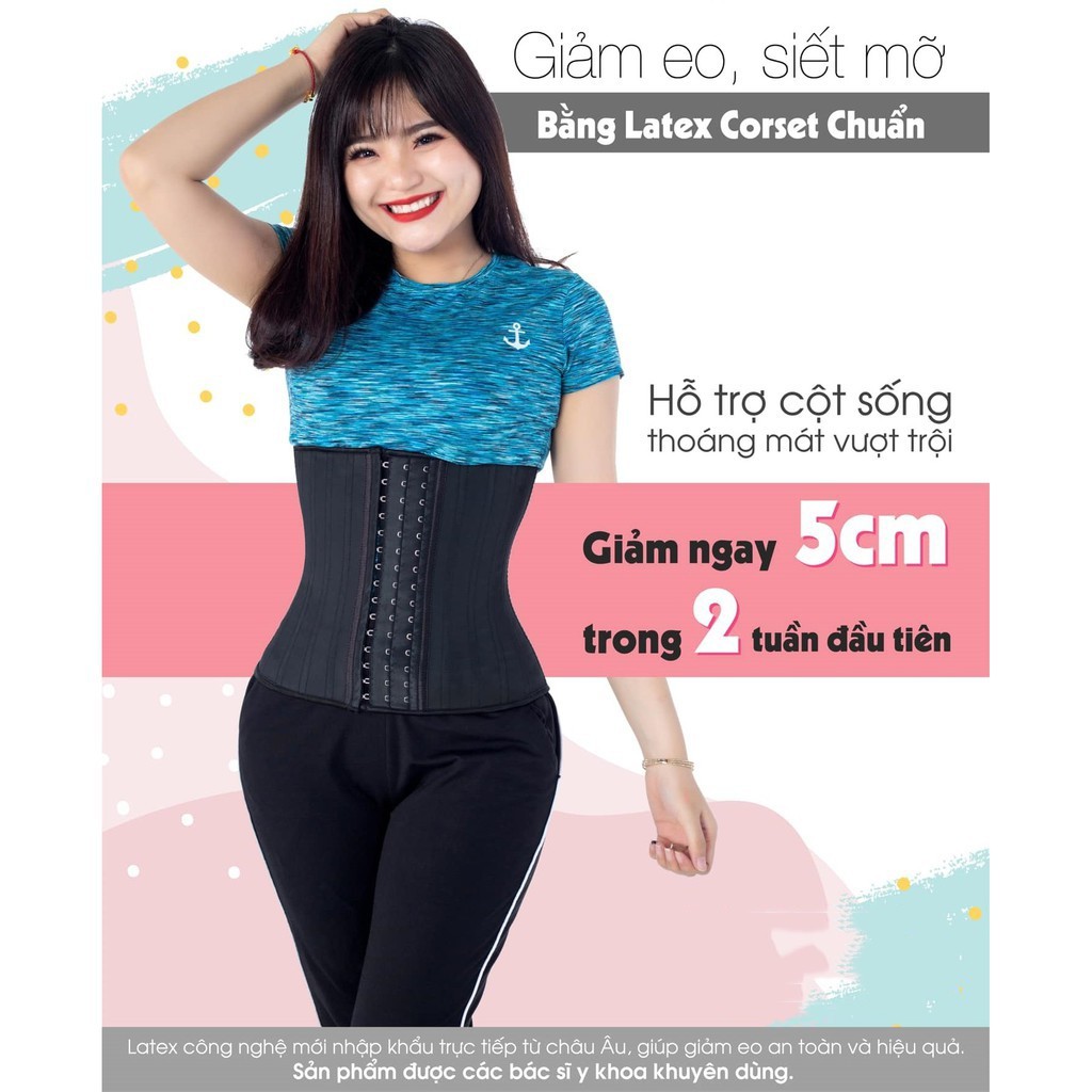 [Mã COSDAY giảm 8% đơn 150K] Gen nịt bụng Latex dáng chuẩn - Đai nịt bụng eo thon Hy Lạp