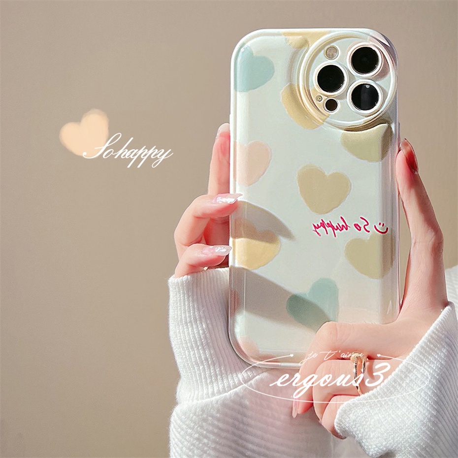 Ốp Điện Thoại Mềm Họa Tiết Hoạt Hình Đơn Giản Bảo Vệ Ống Kính Máy Ảnh Cho iPhone 14 13 12 11 Pro Max SE2020 X XR Xs Max 7 8 Plus