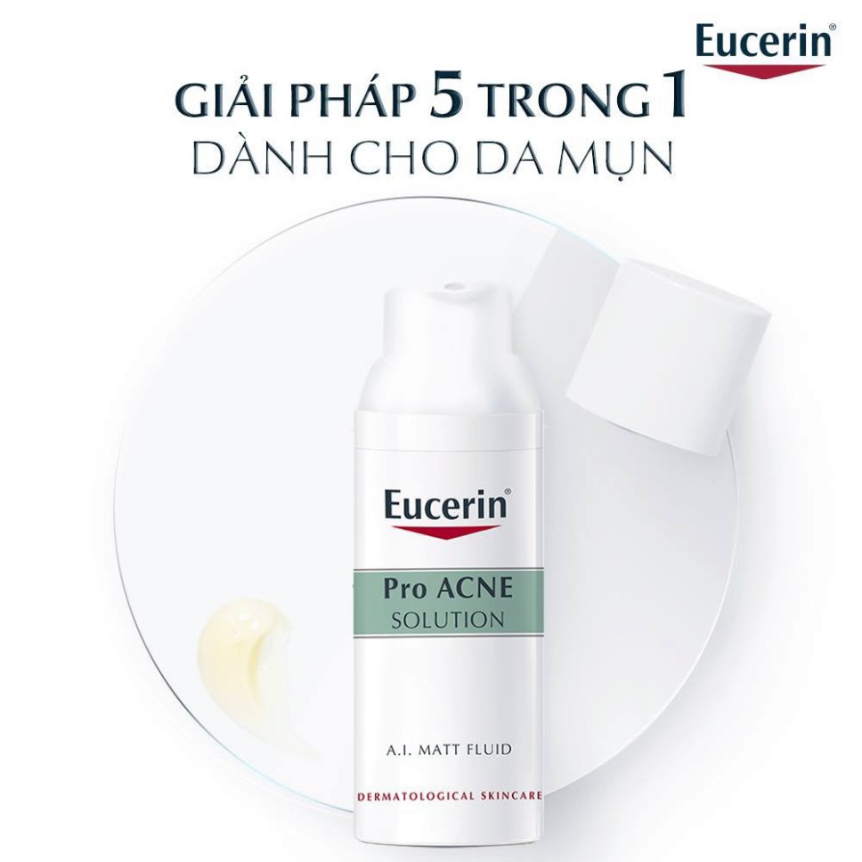 [CHÍNH HÃNG] Kem dưỡng giảm mụn Eucerin ProAcne A.I Matt Fluid 50ml