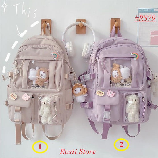 Balo có phụ kiện cho tuổi teen #RS79 #xuhướng