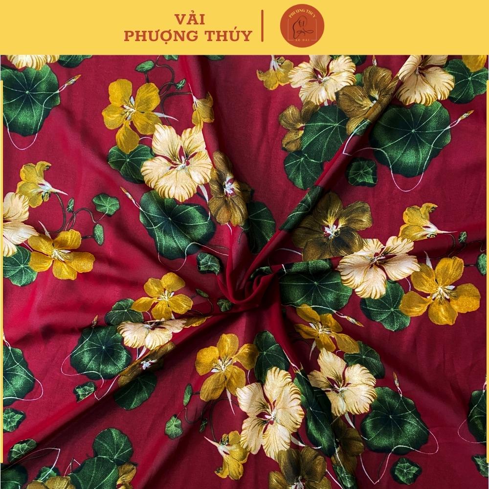 Vải Voan Chiffon hoa đều mềm mại, tà rũ vải may đồ đa dạng Phượng Thúy
