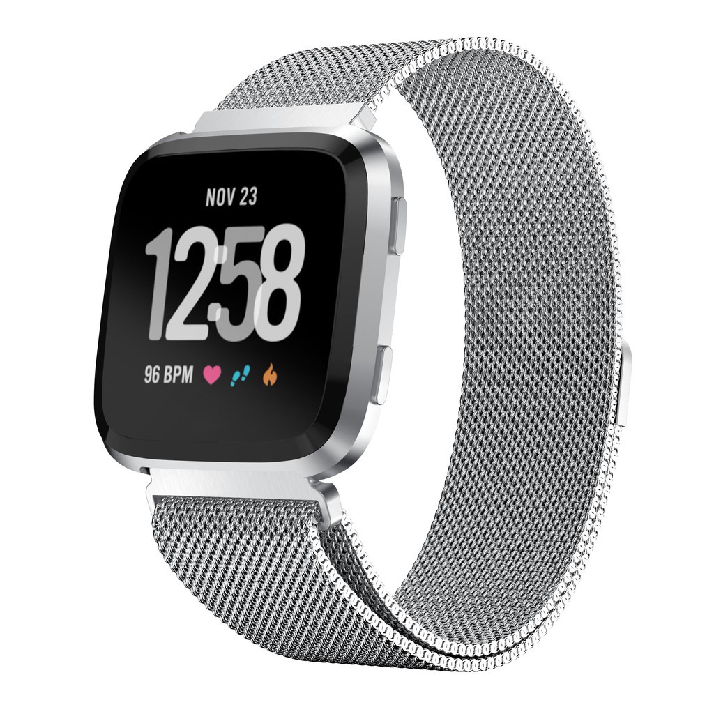 Dây đeo inox Milanese cho đồng hồ thông minh Fitbit versa (Band width:22.5mm)