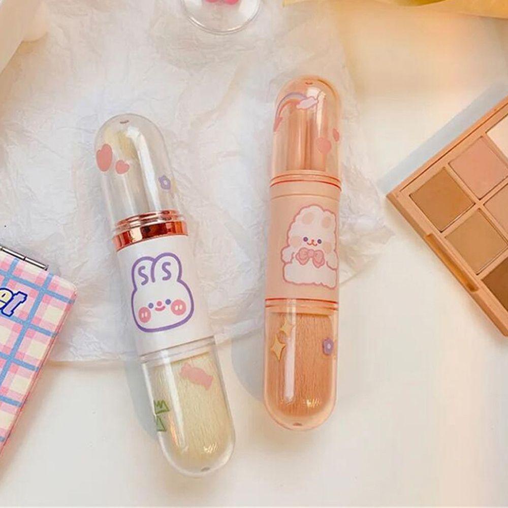 OCEANMAP Cọ Trang Điểm 4 Trong 1 Họa Tiết Hoạt Hình Dễ Thương Cho Nữ