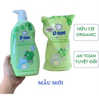Nước rửa bình sữa dnee organic chai vòi 600ml / túi 550ml