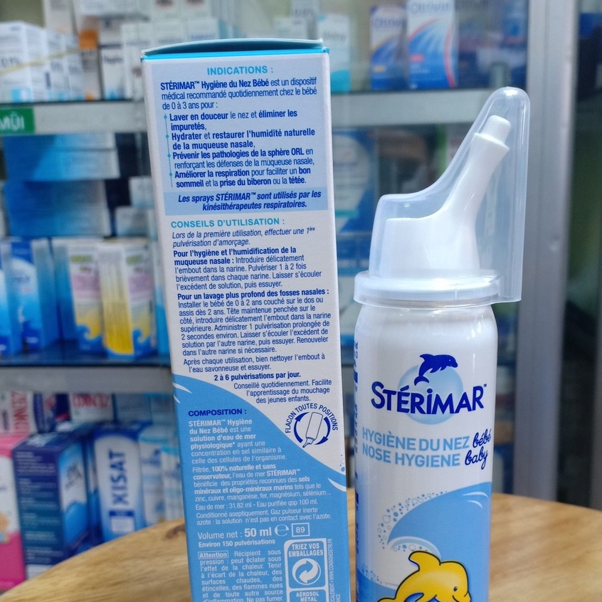 Xịt mũi cá heo Sterimar Baby cho bé từ 0-3 tuổi
