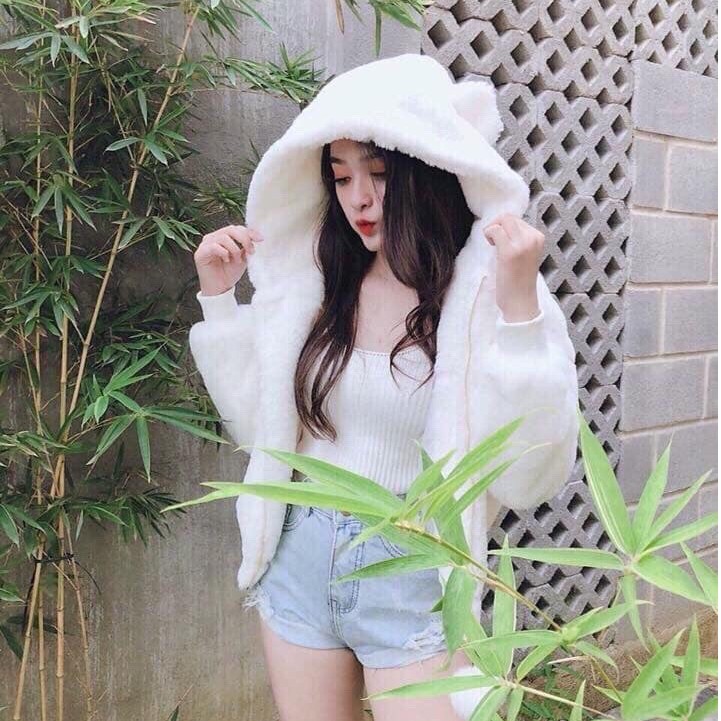 Áo Lông Tai Gấu ( 2 LỚP ) Siêu Dày Quả Bông Siêu Cute | BigBuy360 - bigbuy360.vn