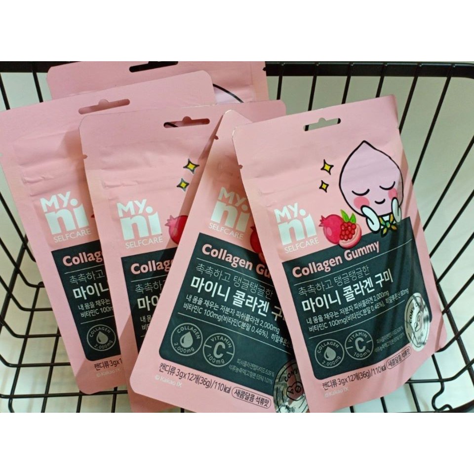 Kẹo dẻo bổ sung Collagen ILDONG PHARMACY Myni Selfcare Collagen Gummy Kakao Friends, hàng nhập nội địa Hàn Quốc